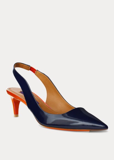 Ralph Lauren Cleo Two-Tone Calfskin Pumps Dame Danmark (VWPHK6831)